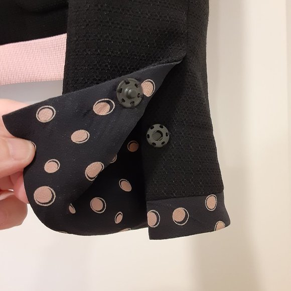 NIPON BOUTIQUE black cropped blazer/jacket w/ pink details (4) - Picture 5 of 9